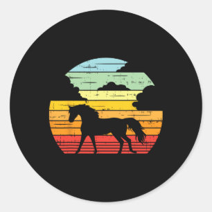 Adesivo Equador Animal Cavalo Sol Retro Horseback