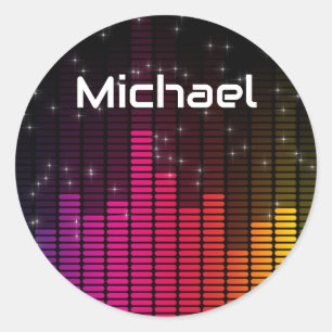 Adesivo Equalizador Luzes de Disco Volume da Música Person