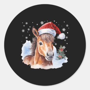 Adesivo Equestre Equestrian Cavalo Santa Hat Equest