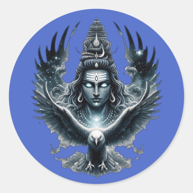 Adesivo Equilíbrio Cósmico: Shiva & a Cripta da Águia (Frente)