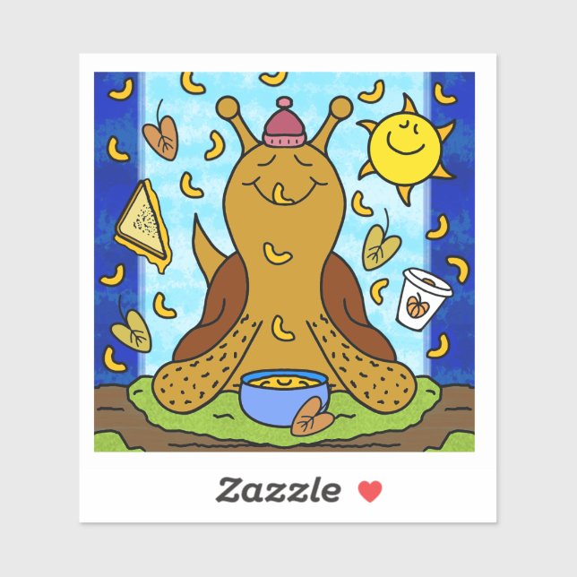 Adesivo Equinócio de queda feliz da Comida de conforto do  (Folha)