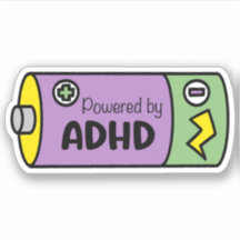 Equipado com ADHD | Bateria roxa e verde