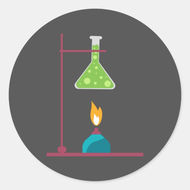 Adesivo Equipamento científico fofo de química científica (Frente)