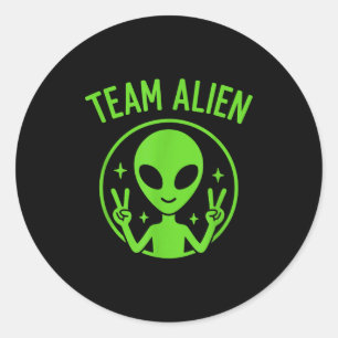 Adesivo Equipe Alien - Extraterrestre Verde Engraçado Sina