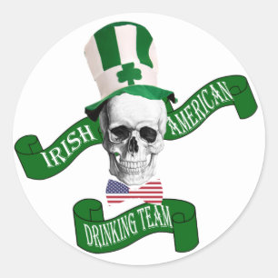 Adesivo Equipe americana irlandesa do bebendo