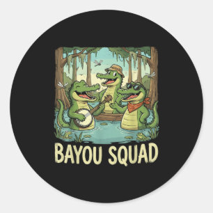 Adesivo Equipe Bayou Louisiana Jacaré Vida Selvagem Retro