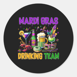 Adesivo Equipe Bebendo do Partido Mardi Gras Cu