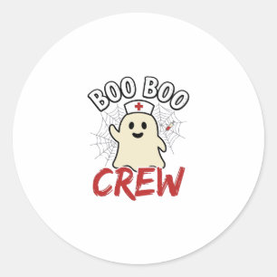 Adesivo Equipe Boo Boo Enfermeira de Halloween Fantasma De