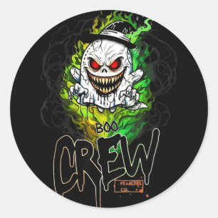 Adesivo Equipe Boo fantasma preto halloween fantasma fanta