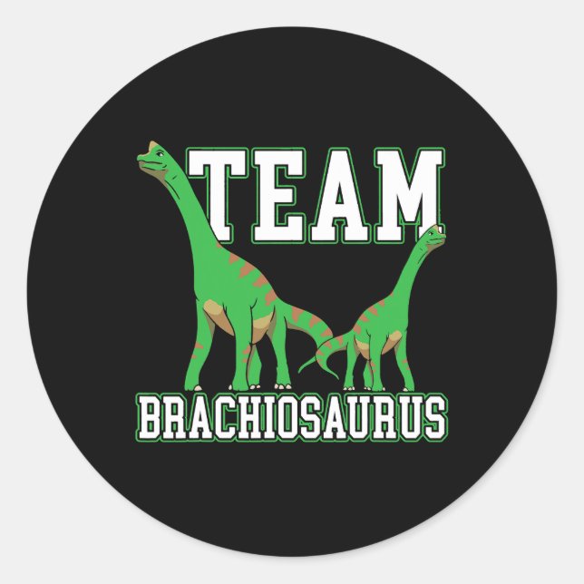 Adesivo Equipe Brachiousaurus Dinosaur Futuro Paleontólogo (Frente)