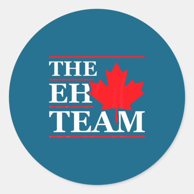 Adesivo Equipe Canadá Eh Mapa de Comédia Canadense Engraça (Frente)