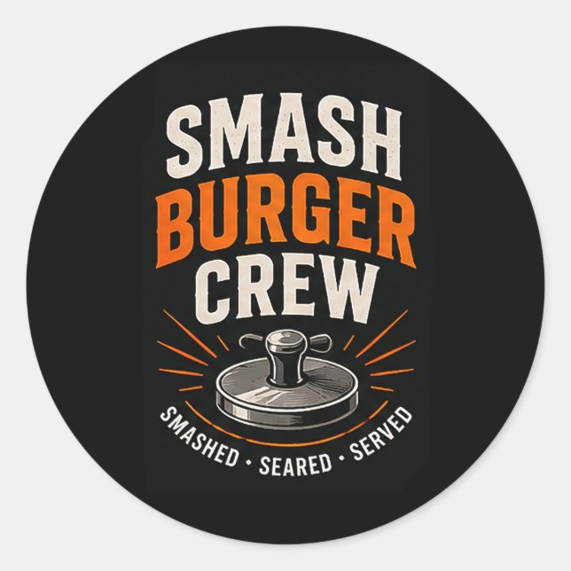 Adesivo 🍔 Equipe da Cozinha do Smash Burger 🔥 (Frente)