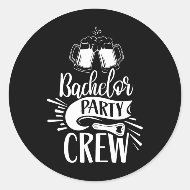 Adesivo Equipe da Festa de Despedida de Solteiro Noivo Noi (Frente)