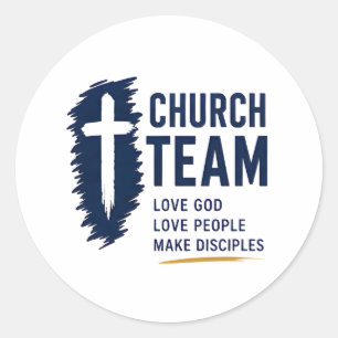 Adesivo Equipe da Igreja Ama Deus Ama as Pessoas Cristãs