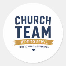 Equipe da Igreja Aqui para Servir Design Inspirado