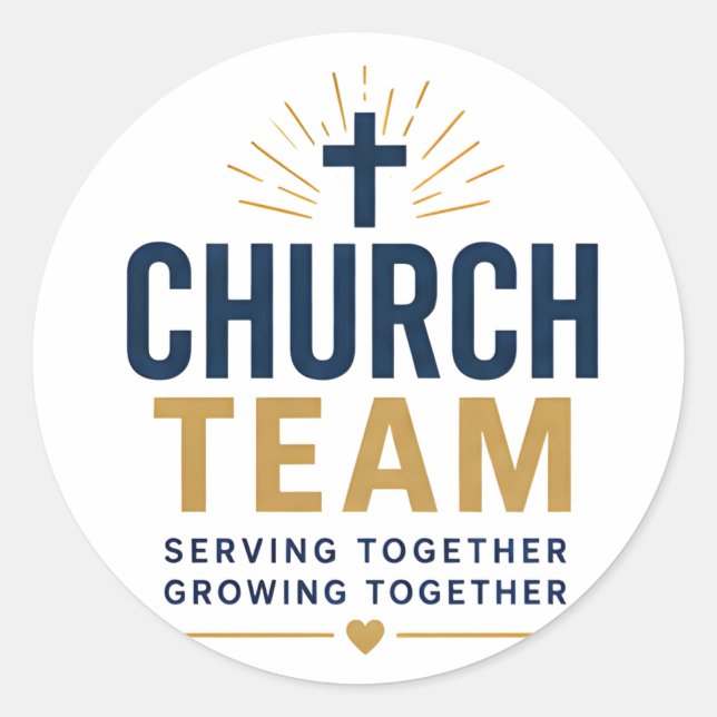 Adesivo Equipe da Igreja Servindo Juntos (Frente)