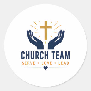 Adesivo Equipe da Igreja Servir Amor Liderar Cristão