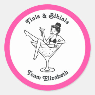 Adesivo Equipe da Noiva Despedida Tinis & Bikinis