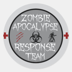 Adesivo Equipe da resposta do apocalipse do zombi