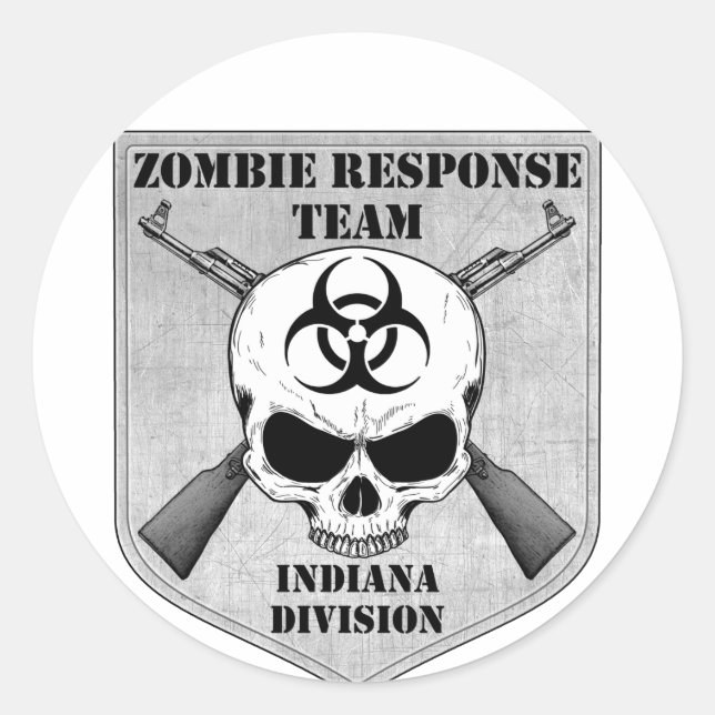 Adesivo Equipe da resposta do zombi: Divisão de Indiana (Frente)