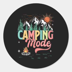 Adesivo Equipe de Acampamento Familiar Retro Est 2025 Camp