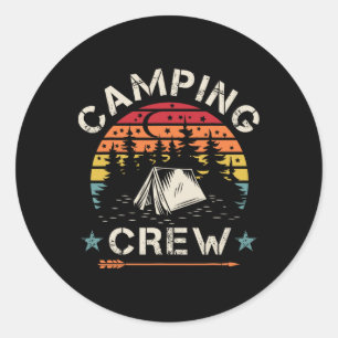 Adesivo Equipe de Acampamento Retro Camper