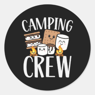 Adesivo Equipe de Acampamento Smore Acampamento Grupo Esqu