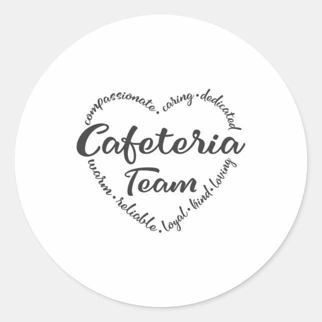 Adesivo Equipe de almoço, cantina, trabalhadora de almoço (Frente)