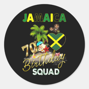 Adesivo Equipe de Aniversário de 70 anos da Jamaica Viagem