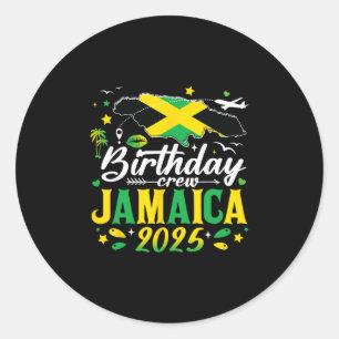 Adesivo Equipe de Aniversário Jamaica 2025 Férias de Cruze