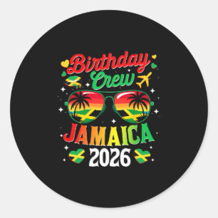 Adesivo Equipe de Aniversário Jamaica 2026 Viagem de Famíl