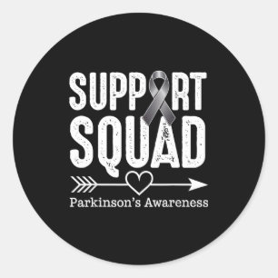 Adesivo Equipe de apoio à conscientização sobre parkinsons