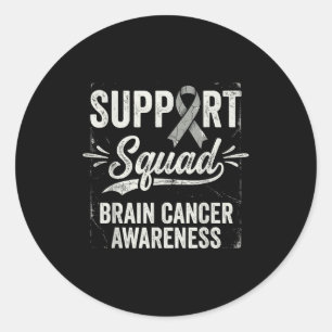 Adesivo Equipe de apoio conscientização sobre tumor cerebr