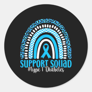 Adesivo Equipe de Apoio Diabetes Tipo 1 - Diabetes T1d