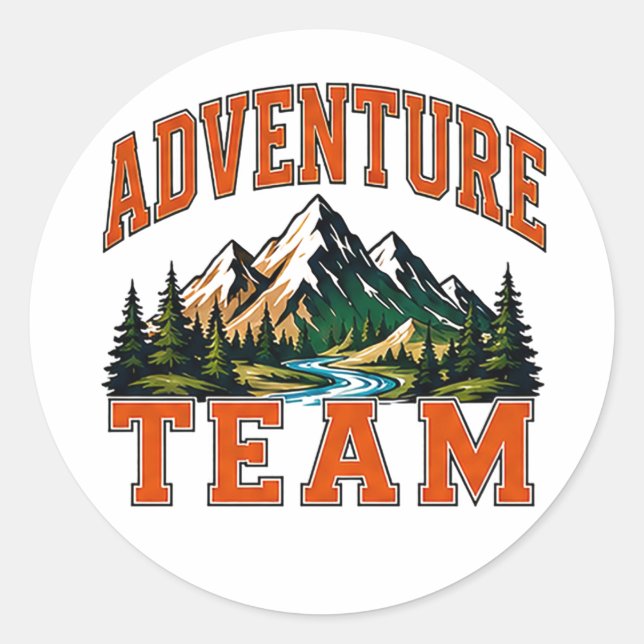 Adesivo 🏔️ Equipe de Aventura da Equipe Tipografia 👕 (Frente)