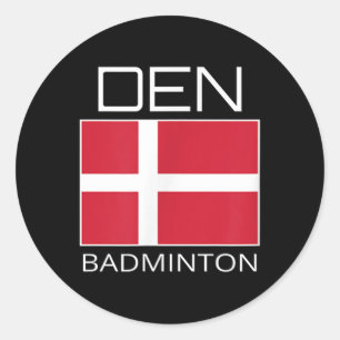 Adesivo Equipe de Badminton da Dinamarca Atleta Dinamarquê