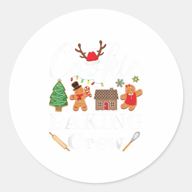 Adesivo Equipe de Baking Familiar De Tripulação De Natal F (Frente)