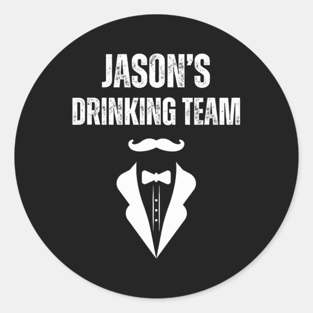 Adesivo Equipe de Bebedores do Jason - Equipe de Despedida (Frente)