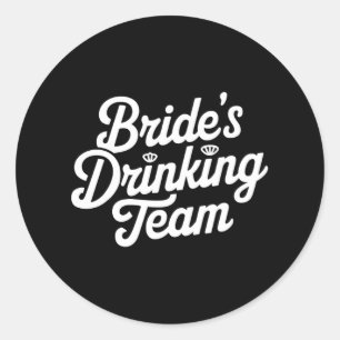 Adesivo Equipe de Bebida da Noiva Festa de Despedida de So