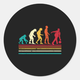 Adesivo Equipe de Boliche Retro Bowler Evolution Homens Mu
