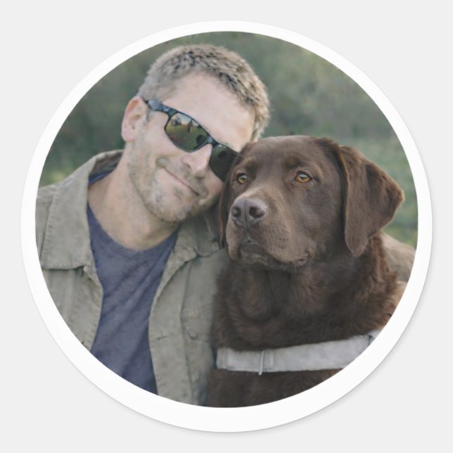 Adesivo Equipe de Cão-Guia Labrador Chocolate (Frente)