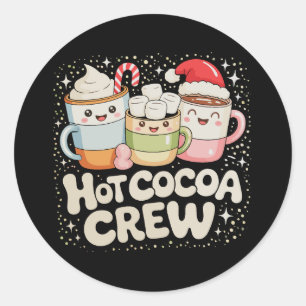 Adesivo Equipe de Chocolate Quente de Natal Férias de Nata