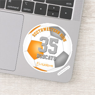 Adesivo Equipe de cinza de laranja colorido infantis futeb