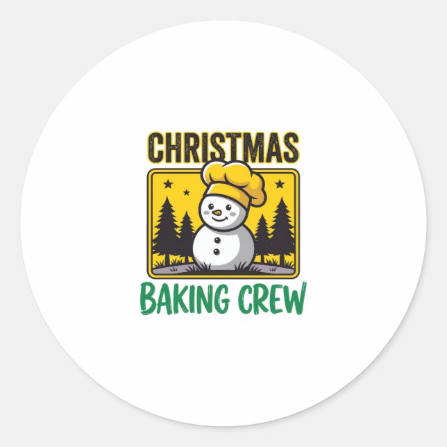 Adesivo Equipe de Confeitaria de Natal Boneco de Neve Desi (Frente)