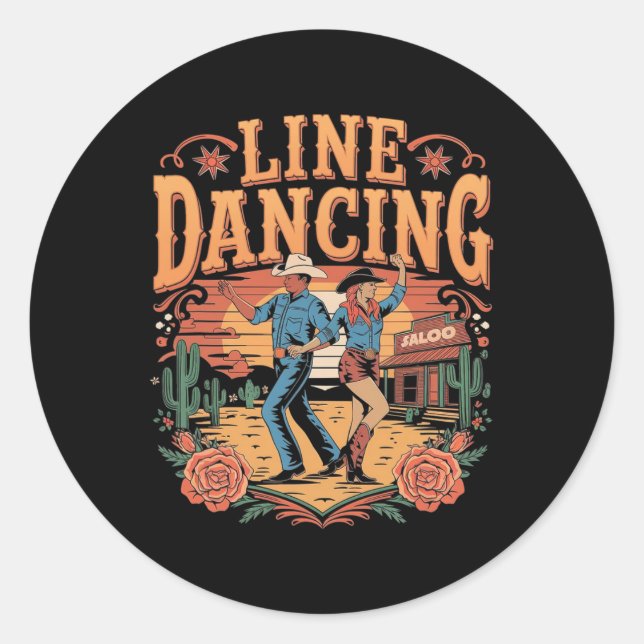 Adesivo Equipe de dança de linha (Frente)