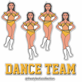 Adesivo Equipe de dança personalizada Pedras de girassol n