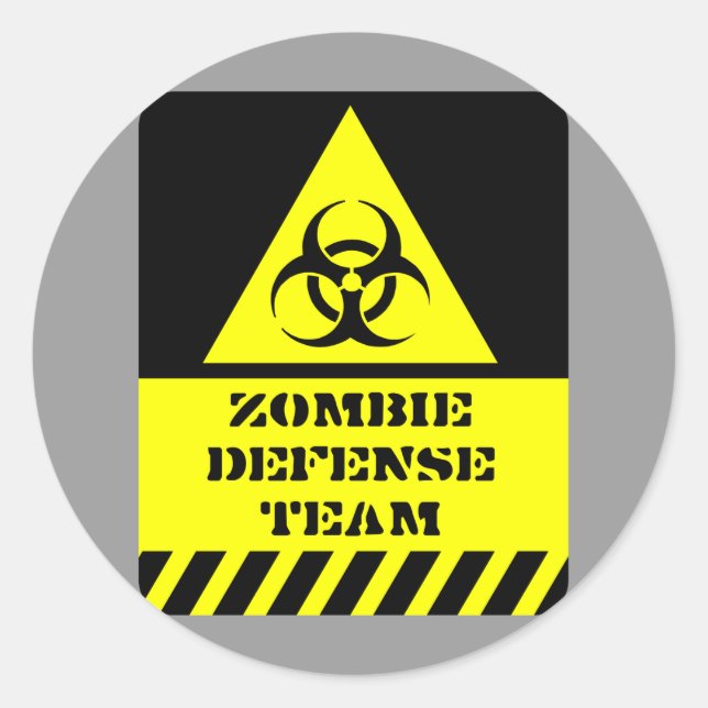 Adesivo Equipe de Defesa Zombie (Frente)