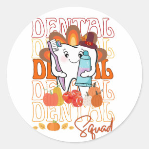 Adesivo Equipe de Dentários Festivos do Esquadrão de Ação