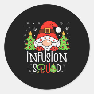 Adesivo Equipe de Enfermeira de Infusão Papai Noel Estetos