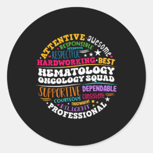 Adesivo Equipe de Enfermeira de Oncologia Hematologia Pedi